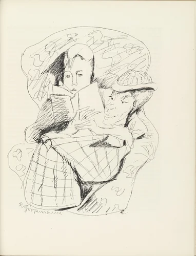 Untitled (plate, page 107) from the periodical Münchner Blätter für Dichtung und Graphik, vol. 1, no. 7 (July 1919) by Rudolf Grossmann, periodical, 1919