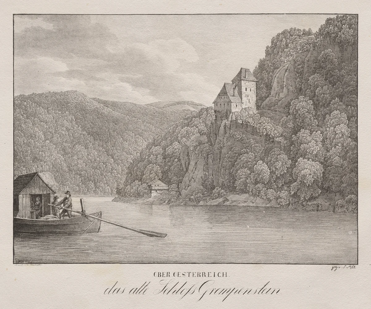 Nieder-oesterreich, Das Alte Schloss Grempenstein by Jakob Alt, print
