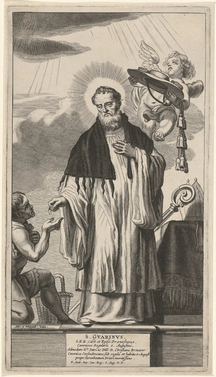 H. Warinus van Bologna by Theodor Matham, print, 1615-1676