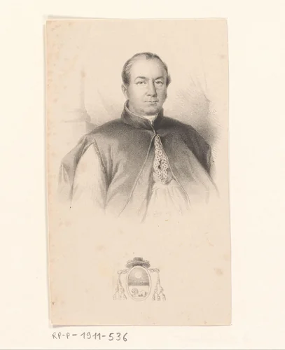 Portret van Carlo Belgrado by anonymous, print, 1825-1875