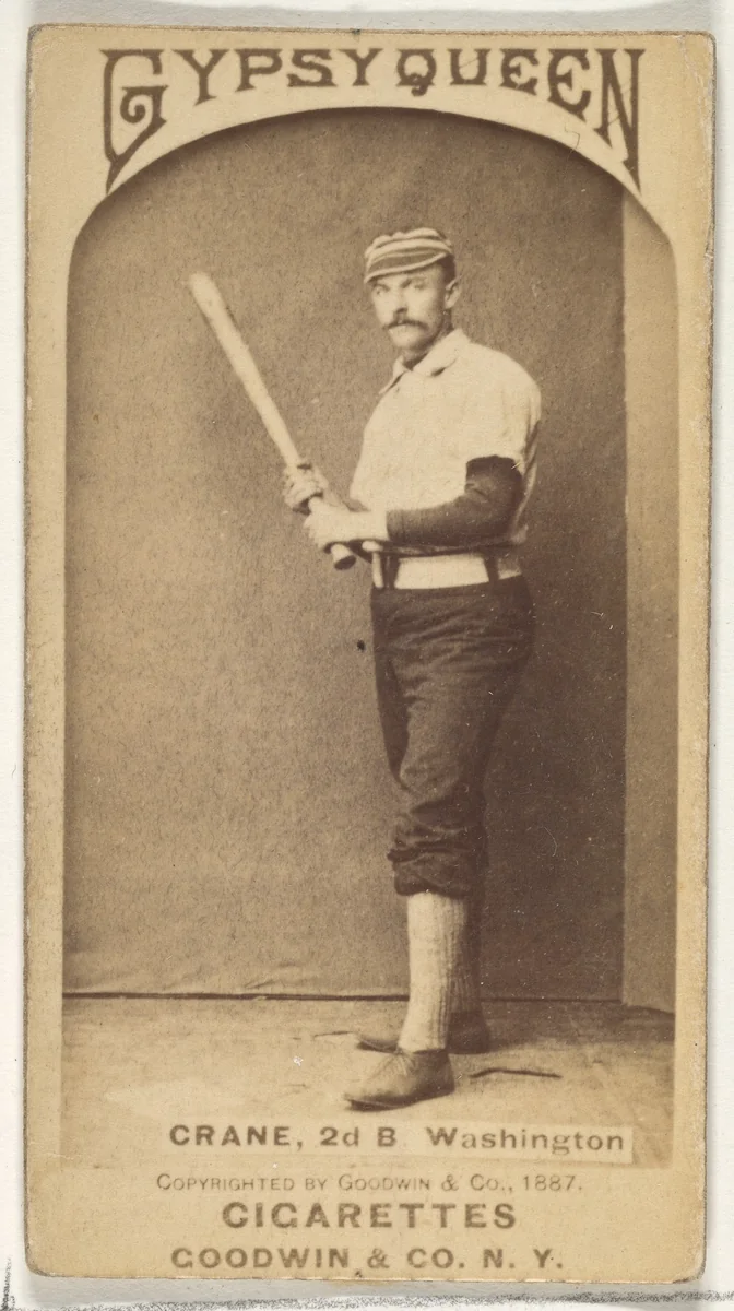 Samuel "Sam" Newhall Crane, 2nd Base, Washington Nationals, from the Old Judge series (N172) for Old Judge and Gypsy Queen Cigarettes by Goodwin & Company, photograph, 1887