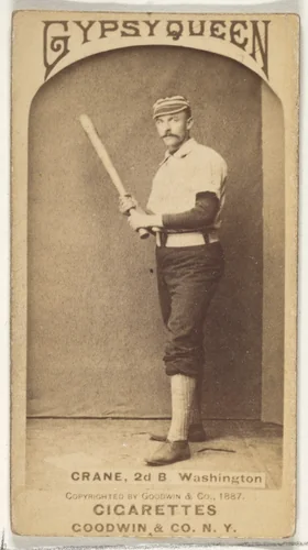 Samuel "Sam" Newhall Crane, 2nd Base, Washington Nationals, from the Old Judge series (N172) for Old Judge and Gypsy Queen Cigarettes by Goodwin & Company, photograph, 1887