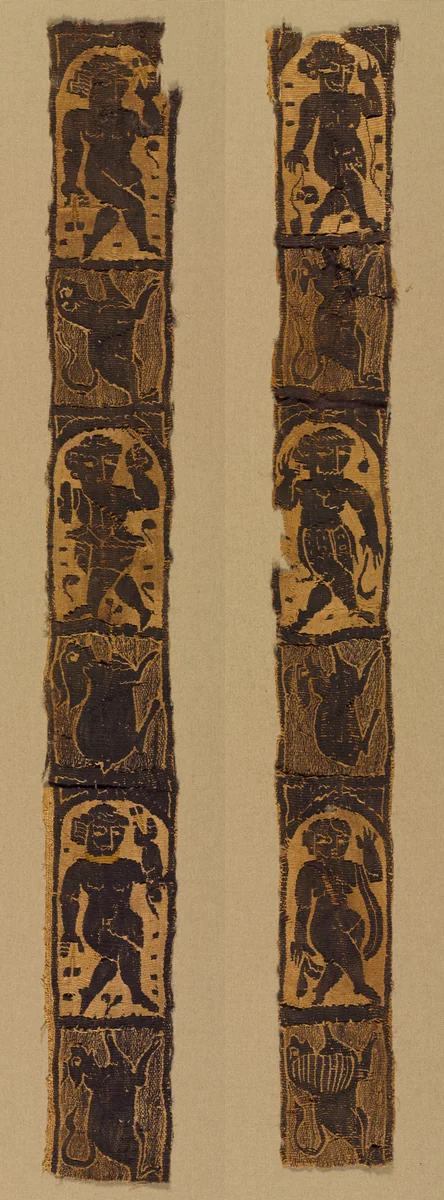 Ornamental Shoulder Bands from a Tunic by Unknown, textile, 500-599
