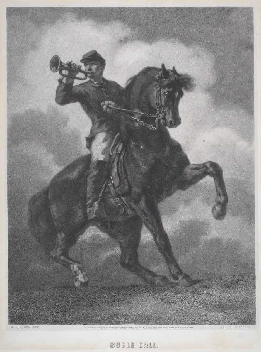 Bugle Call by Dominique C. Fabronius
William Morris Hunt
F. F. Oakley Lithographic Company, print, 1863