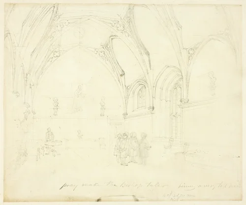 Study for Lambeth Palace, from Microcosm of London by Augustus Charles Pugin
Thomas Rowlandson, drawing, 1807-1808