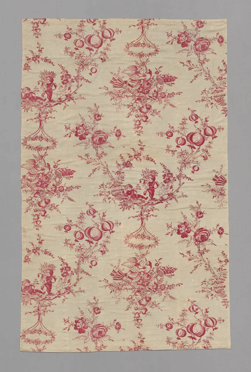 Children Harvesting (Furnishing Fabric) by France Orleans, textile, 1701-1800
