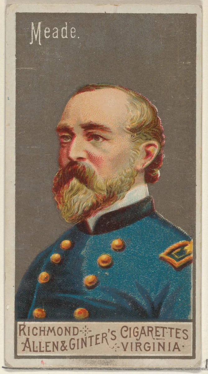 George Gordon Meade, from the Great Generals series (N15) for Allen & Ginter Cigarettes Brands by Allen & Ginter, print, 1888