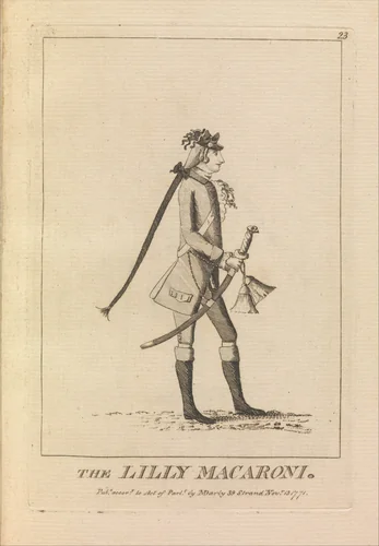 The Lilly Macaroni by Matthias Darly, print, 1771