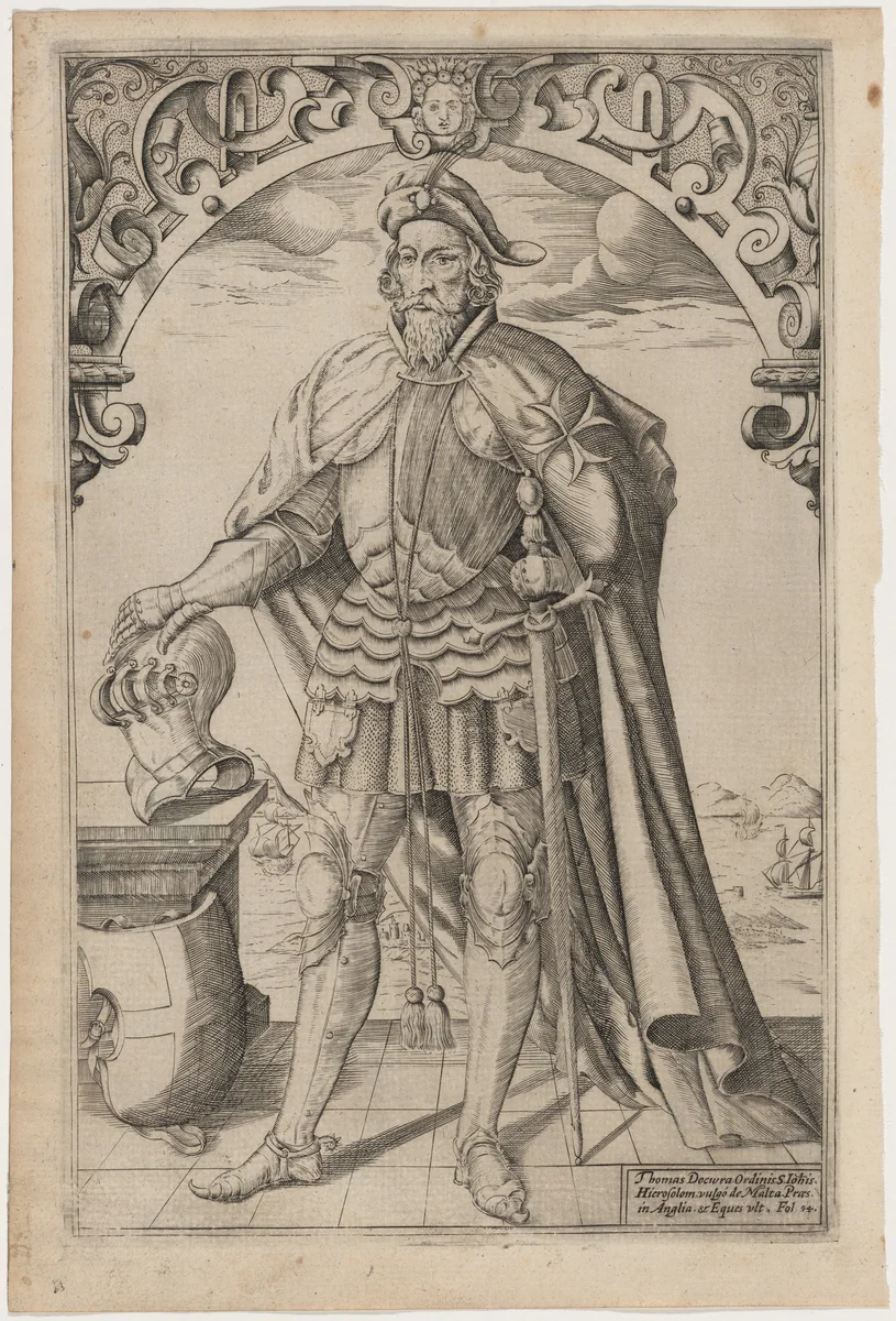 Sir Thomas Docwra, Knight of Malta by William Rogers, print, 1602