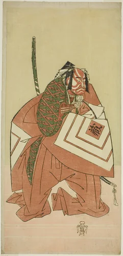 The Actor Ichikawa Danzo III as Sanada no Yoichi (?) in the Play Sanada no Yoichi Banjaku no Iezuto (?), Performed at the Morita Theater (?) in the Eleventh Month, 1767 (?) by Katsukawa Shunsho (勝川 春章), print, 1762-1772