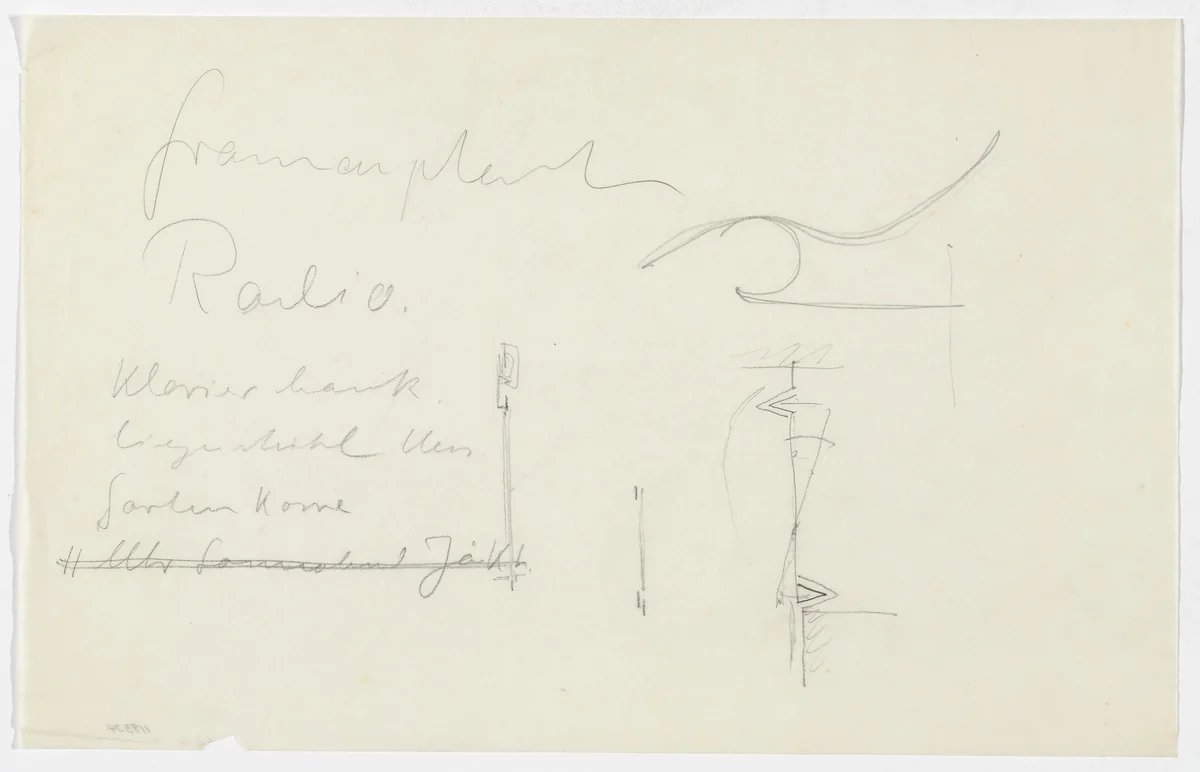 Reclining Chair without Arms (Elevation sketch) by Ludwig Mies van der Rohe, mies van der rohe archive, 1926