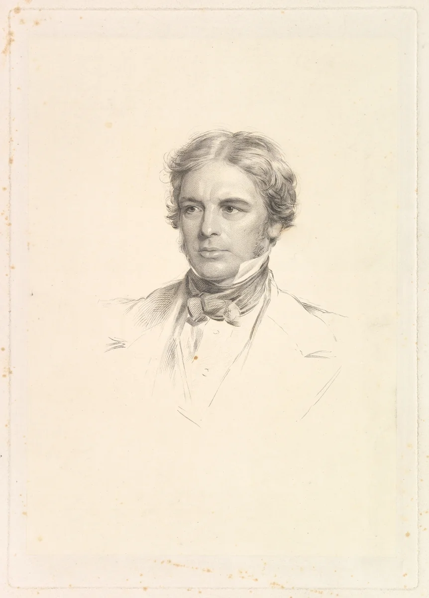 Portrait of Michael Faraday by George Richmond, print, 1852