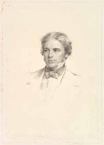 Portrait of Michael Faraday by George Richmond, print, 1852