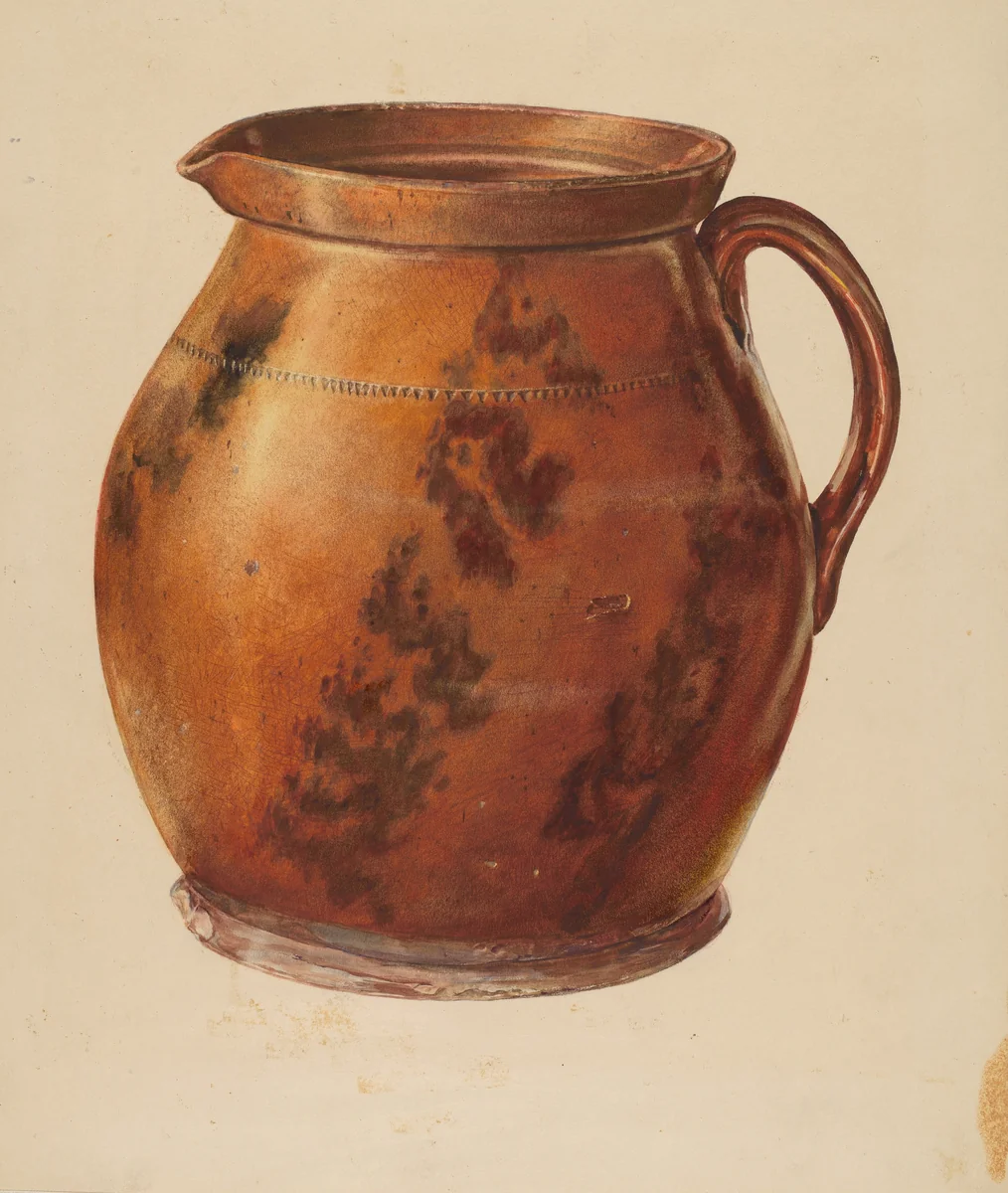 Pitcher by Francis Law Durand, index of american design, 1938