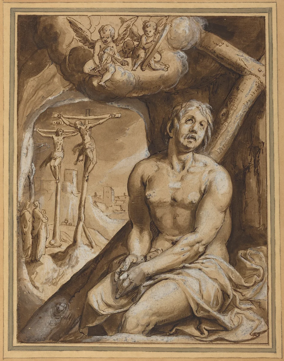 The Good Thief by Karel van Mander, drawing, 1548-1606