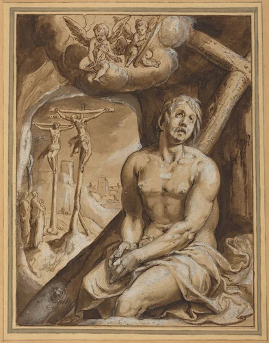 The Good Thief by Karel van Mander, drawing, 1548-1606