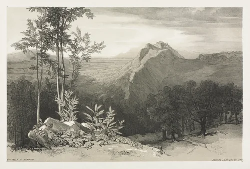 Civitella di Subiaco by Edward Lear, print, 1835-1845