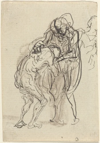 The Prodigal Son by Honoré Daumier, drawing, 1808-1879