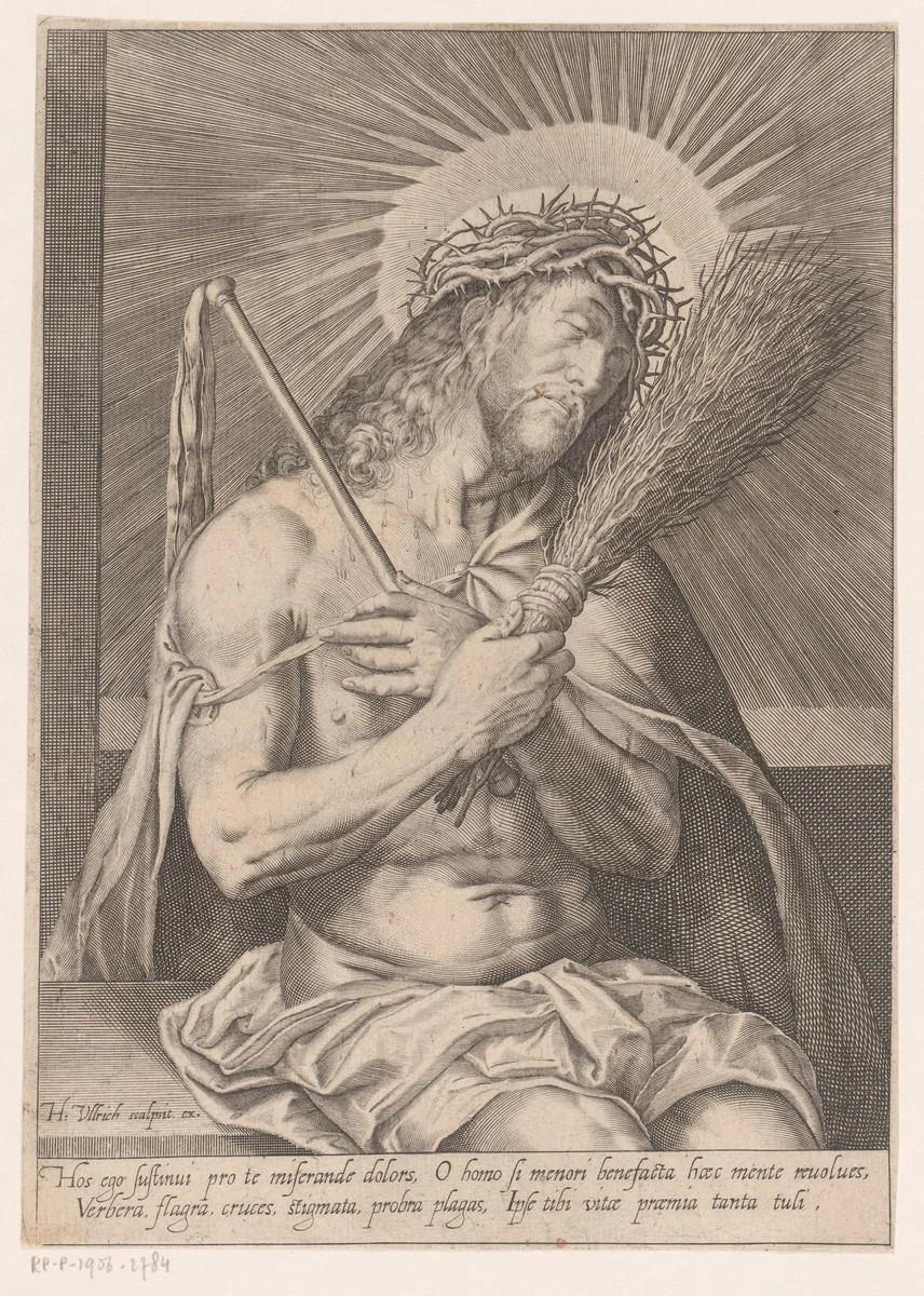 Christus aan het volk getoond (Ecce Homo) by Unknown, print, 1582-1671