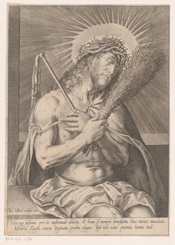 Christus aan het volk getoond (Ecce Homo) by Unknown, print, 1582-1671