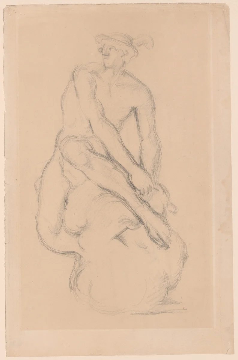 Mercury (after Pigalle) by Paul Cézanne, drawing, 1885-1895