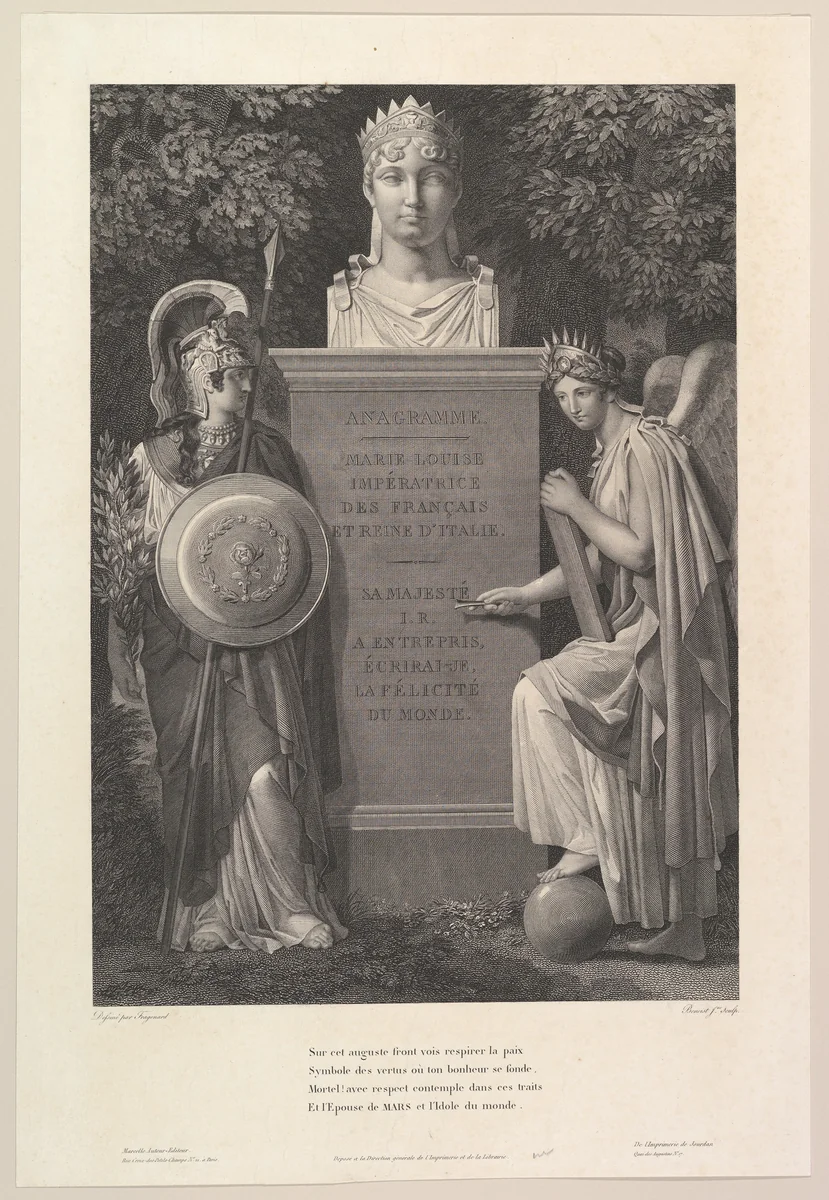 Marie Louise, Empress of the French by Alexandre-Evariste Fragonard, print, 1811