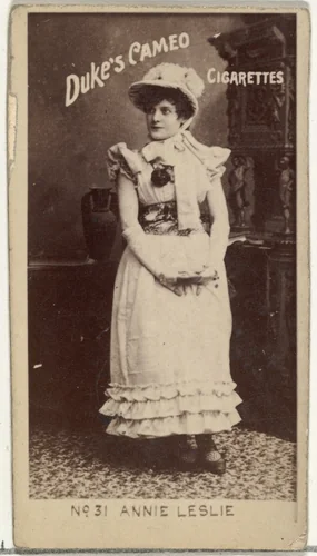 Card Number 31, Annie Leslie, from the Actors and Actresses series (N145-4) issued by Duke Sons & Co. to promote Cameo Cigarettes by W. Duke, Sons & Co., photograph, 1880-1889