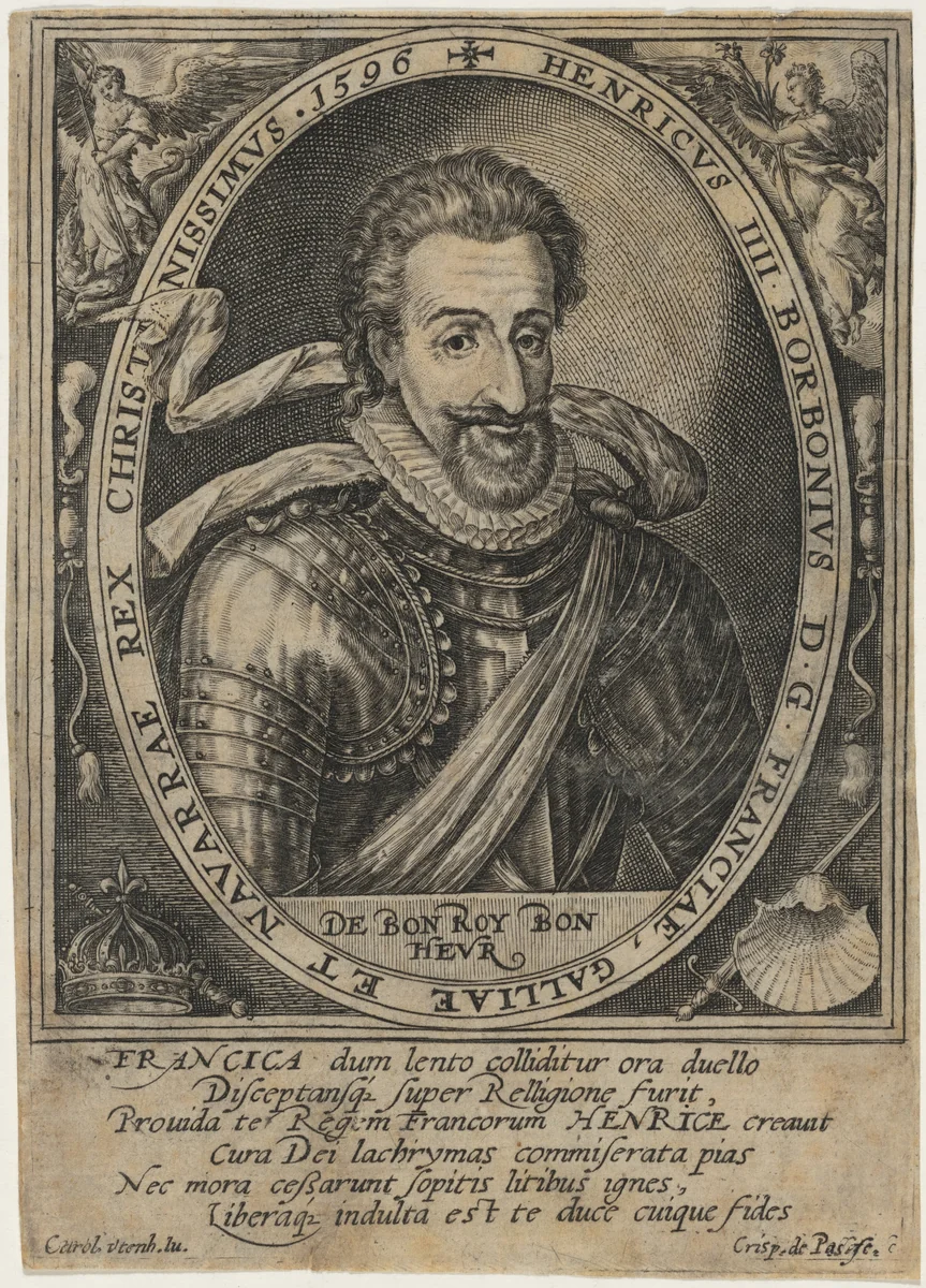 Henry IV, King of France by Crispijn van de Passe I, print, 1598