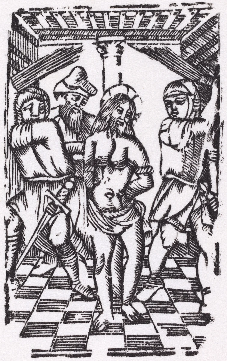 The Flagellation by French 16th Century, print, 1500-1599