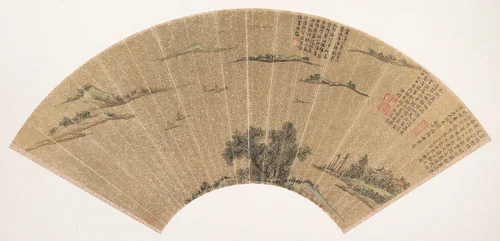 View of Lake Tai by Wen Zhengming (文徵明), painting, 1543