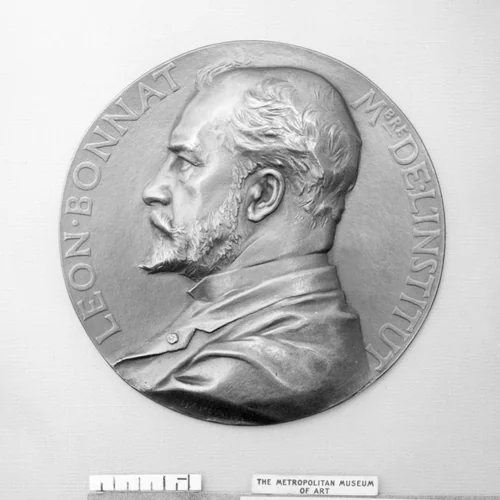 Léon Joseph Florentin Bonnat (1833–1922), member of the Institute in 1874 by Jules-Clément Chaplain, metalwork, 1890