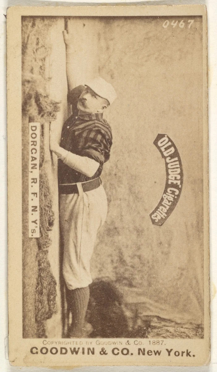 Michael Cornelius Dorgan, Right Field, New York, from the Old Judge series (N172) for Old Judge Cigarettes by Goodwin & Company, photograph, 1887