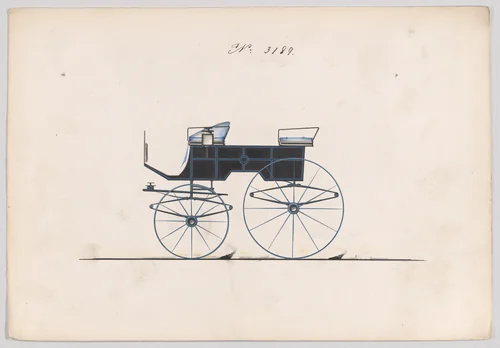 Design for T-Cart, no. 3189 by Brewster & Co., drawing, 1876