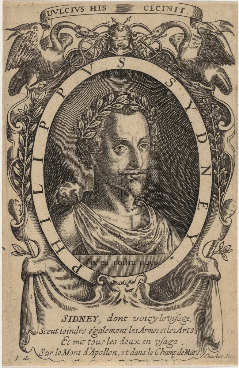Sir Philip Sidney, Soldier and Poet by Jean de Courbes, print, 1625
