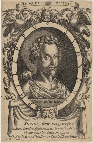 Sir Philip Sidney, Soldier and Poet by Jean de Courbes, print, 1625