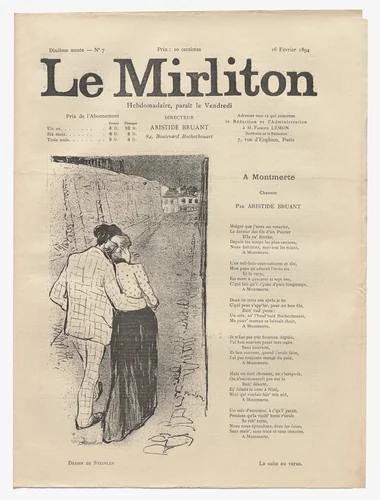 Le Mirliton, no. 7 by Théophile-Alexandre Steinlen, periodical, 1894