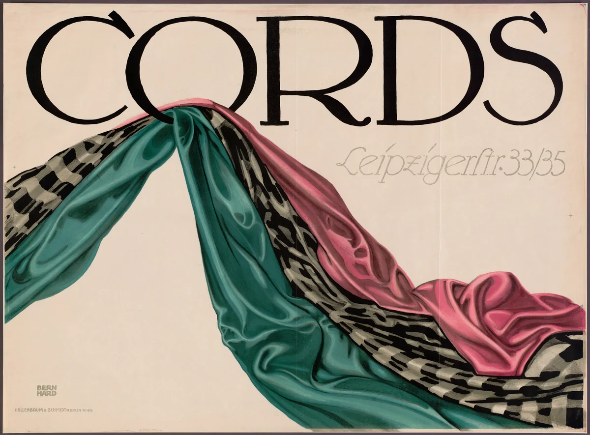 Cords by Lucian Bernhard, design, 1912