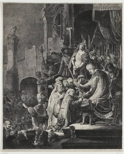 Christ before Pilate: large plate by anonymous, print, 1740-1778