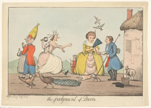 Het oordeel van Paris, satire by anonymous, other, 1766