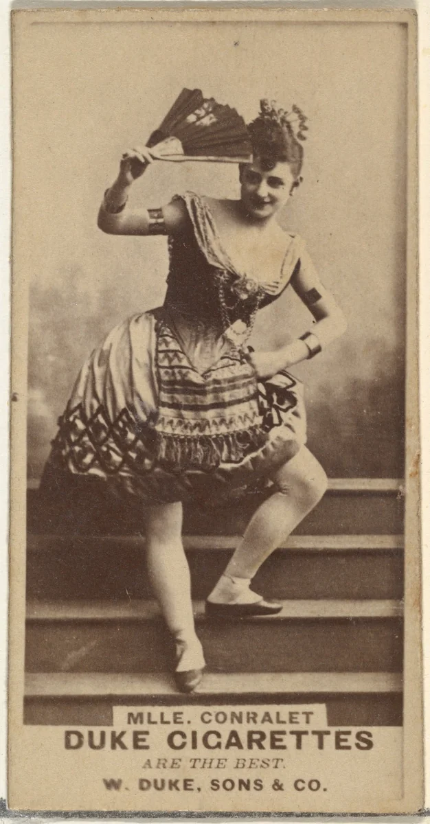 Mlle. Conralet, from the Actors and Actresses series (N145-7) issued by Duke Sons & Co. to promote Duke Cigarettes by W. Duke, Sons & Co., photograph, 1880-1889