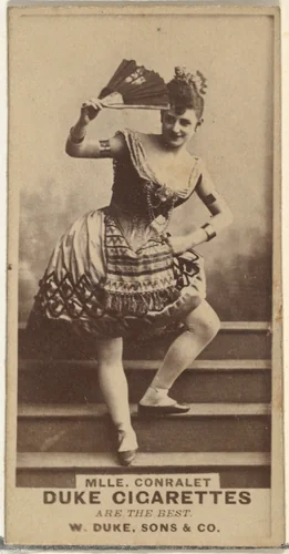 Mlle. Conralet, from the Actors and Actresses series (N145-7) issued by Duke Sons & Co. to promote Duke Cigarettes by W. Duke, Sons & Co., photograph, 1880-1889