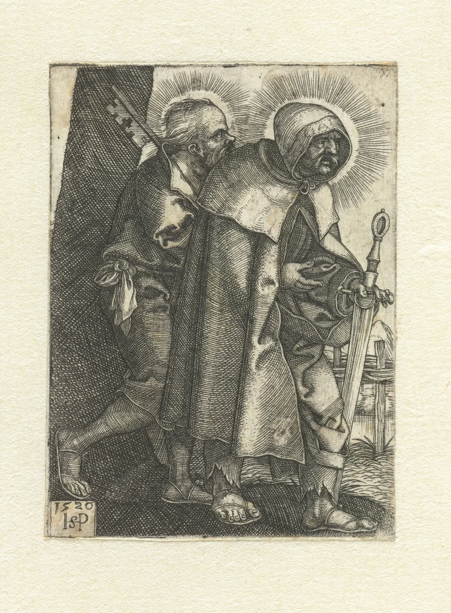 Petrus en Paulus by Unknown, print, 1520