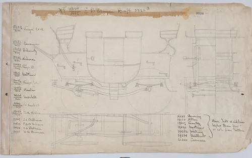 Park Drag #3328a by Brewster & Co., drawing, 1877