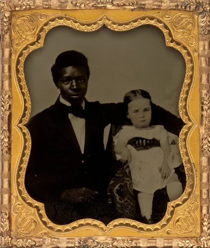 Portrait of a Man and Child by American 19th Century, photograph, 1850-1859