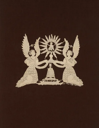 Panel (Center Motif For a Liturgical Piece) by Europe, textile, 1775-1800