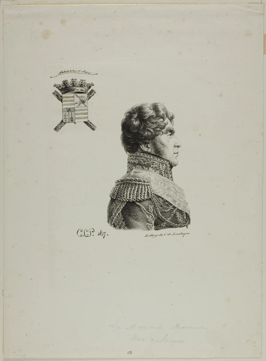 Portrait of Maréchal Marmont, Duc de Raguse by Charles Edward Crespi Le Prince, print, 1817