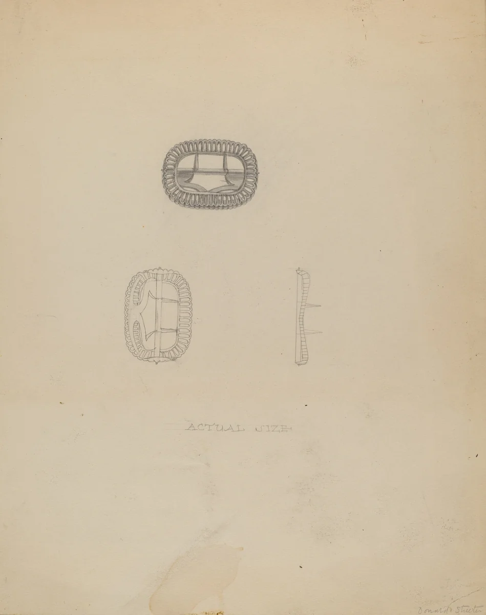 Knee Buckle by Donald Streeter, index of american design, 1936