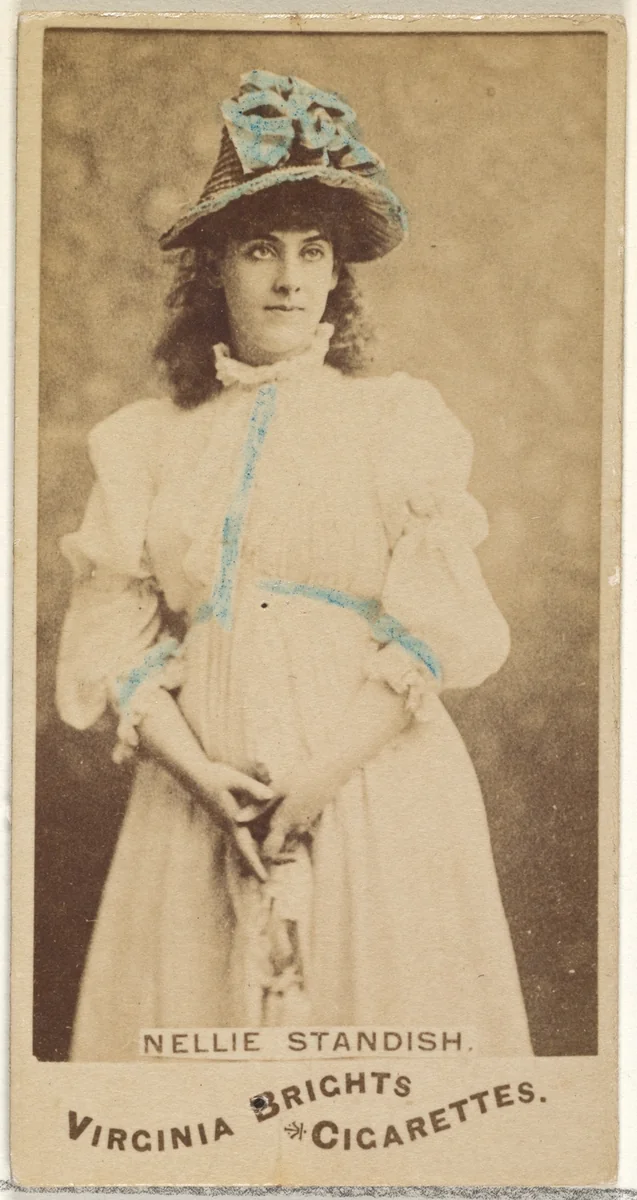 Nellie Standish, from the Actors and Actresses series (N45, Type 1) for Virginia Brights Cigarettes by Allen & Ginter, photograph, 1885-1891