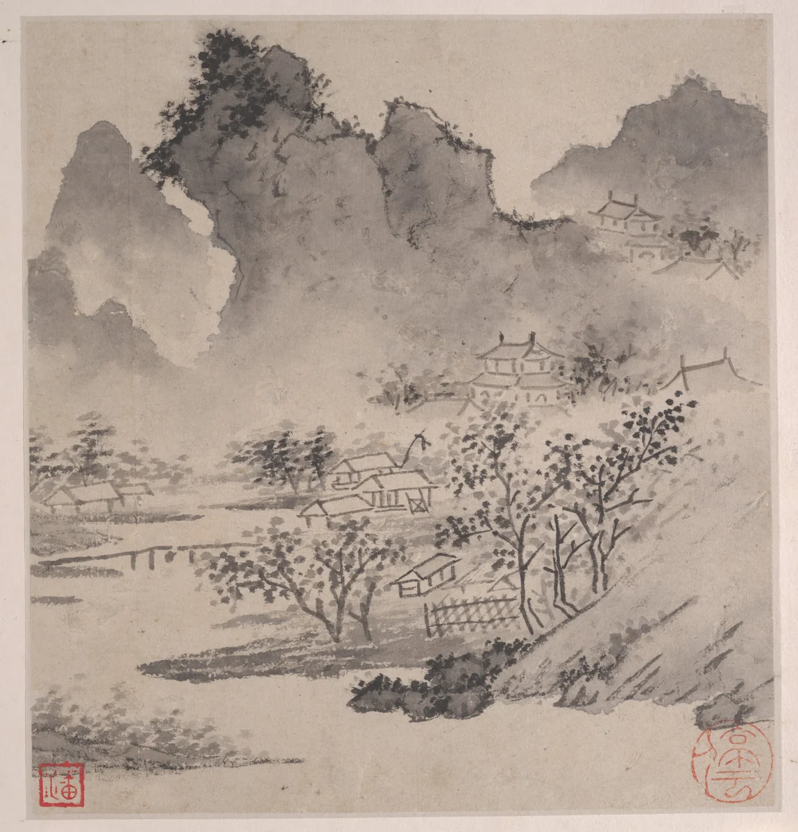 Eight Songs of the Xiao and Xiang Rivers by Unidentified Artist, painting, 1500-1699