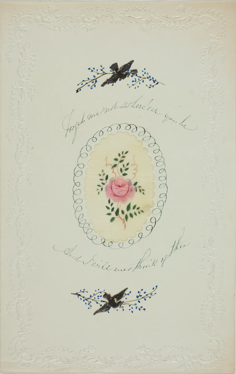 Forget Me Not Where'eer You Be (valentine) by George Kershaw, other, 1845-1855